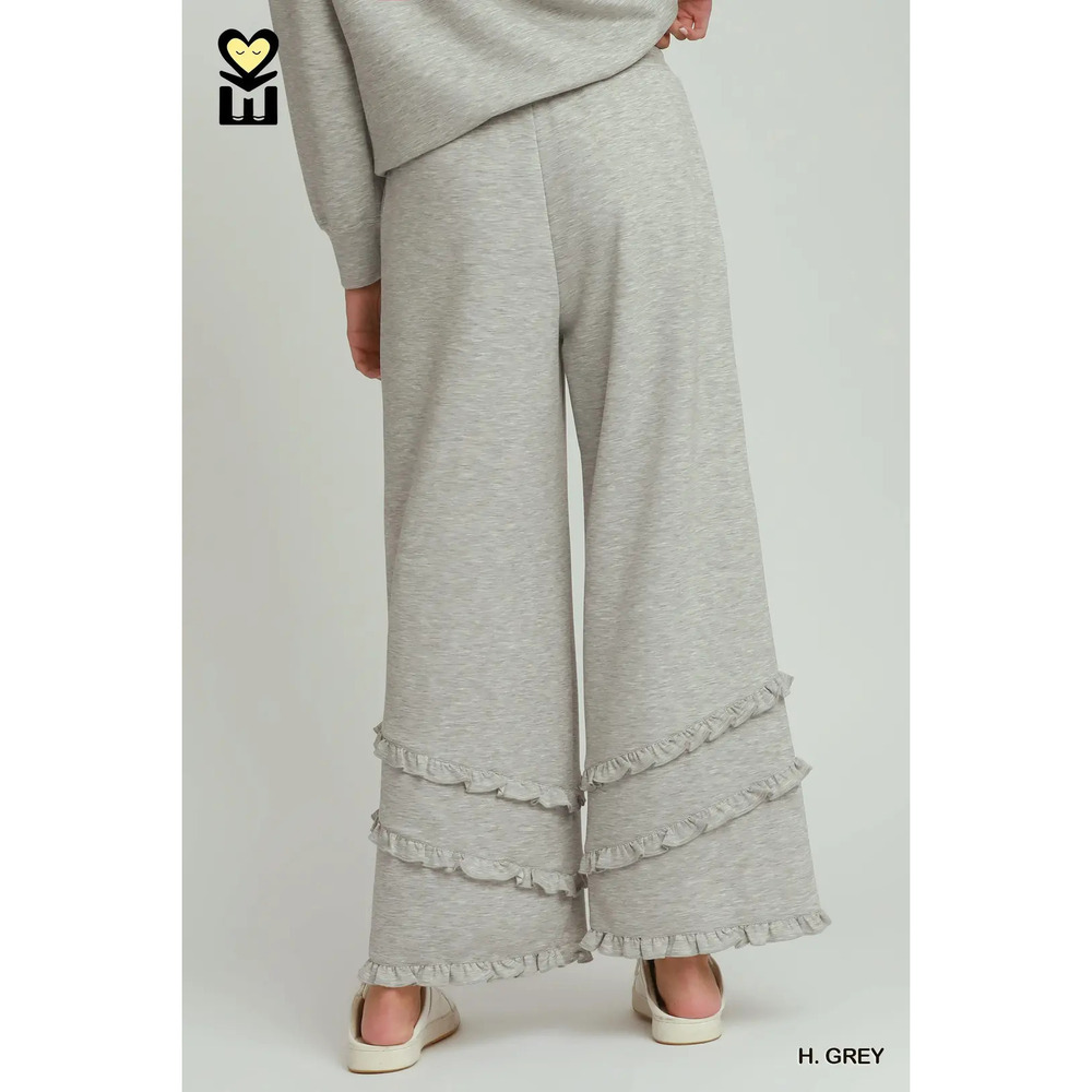 H1034-TP HG Umgee MOHMe Ruffle Drawstring Bottom & Quarter Zip Top Various Sizes - Picture 4 of 12